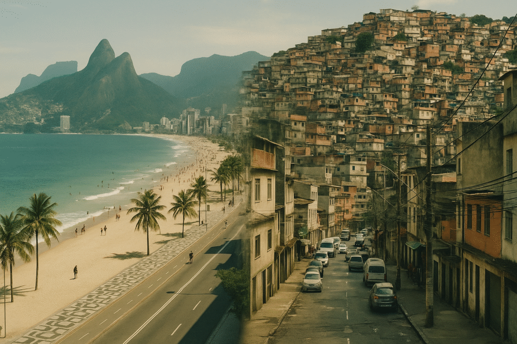 Filtros, festas e ficções: o marketing político que apaga o Rio real